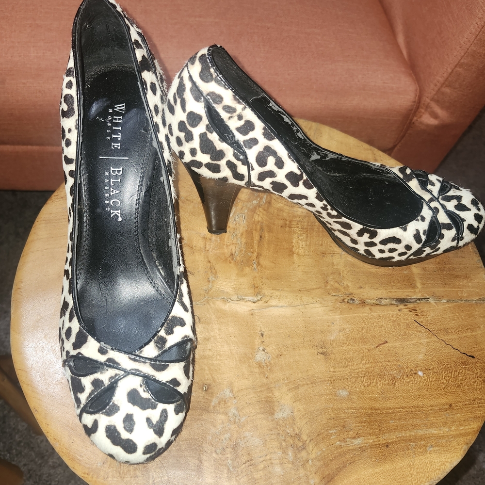 Black Leopard Print Heels